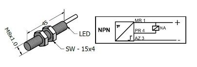 SENSOR INDUTIVO SIL-1,5-8-NAX