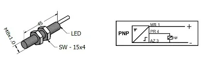 SENSOR INDUTIVO SIL-1,5-8-PFX