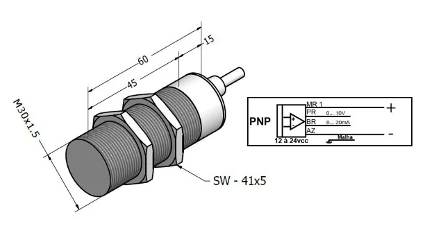 SENSOR INDUTIVO SIL-10-30-AN-0