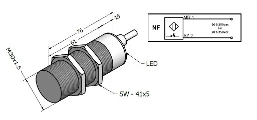 SENSOR INDUTIVO SIL-10-30-CR-F