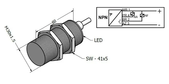 SENSOR INDUTIVO SIL-10-30-NX