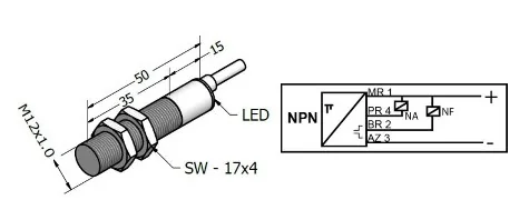 SENSOR INDUTIVO SIL-2-12-NX