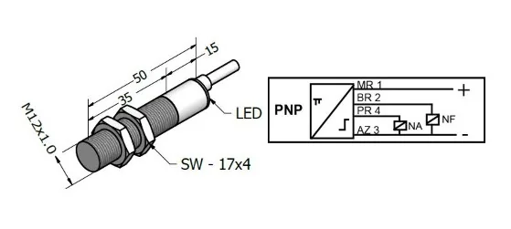 SENSOR INDUTIVO SIL-2-12-PX