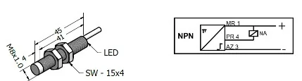 SENSOR INDUTIVO SIL-2-8-NAX
