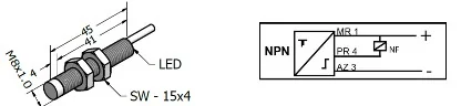 SENSOR INDUTIVO SIL-2-8-NFX