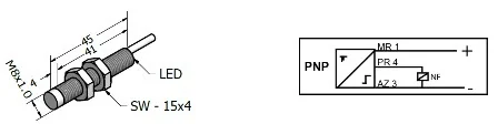 SENSOR INDUTIVO SIL-2-8-PFX