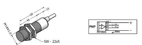 SENSOR INDUTIVO SIL-5-18-AN-0