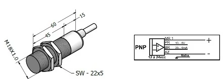 SENSOR INDUTIVO SIL-5-18-AN-10