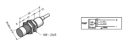 SENSOR INDUTIVO SIL-8-18-AN-0