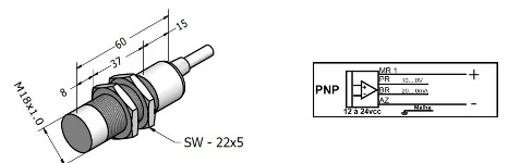 SENSOR INDUTIVO SIL-8-18-AN-10