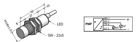 SENSOR INDUTIVO SIL-8-18-PX